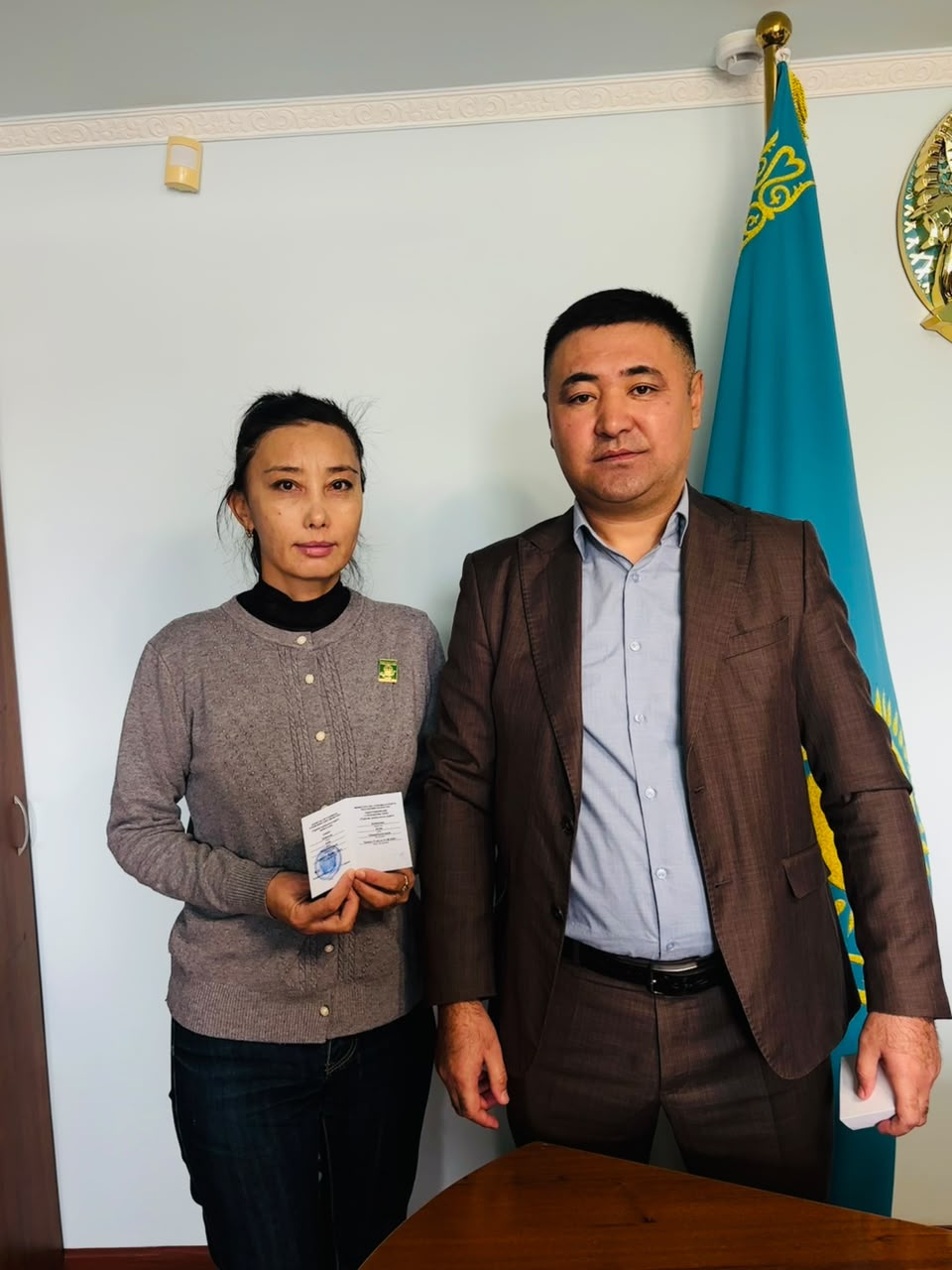 Награждена нагрудным знаком «Туризм саласының үздігі»